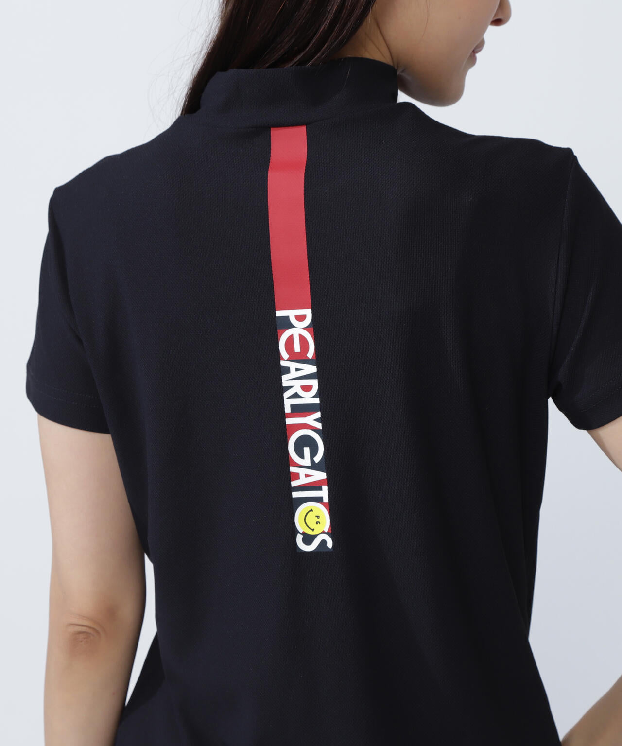 ハニカムカノコ半袖モックネックカットソー