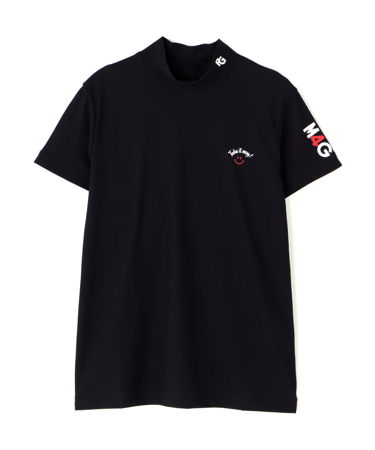 ハニカムカノコ半袖モックネックカットソー