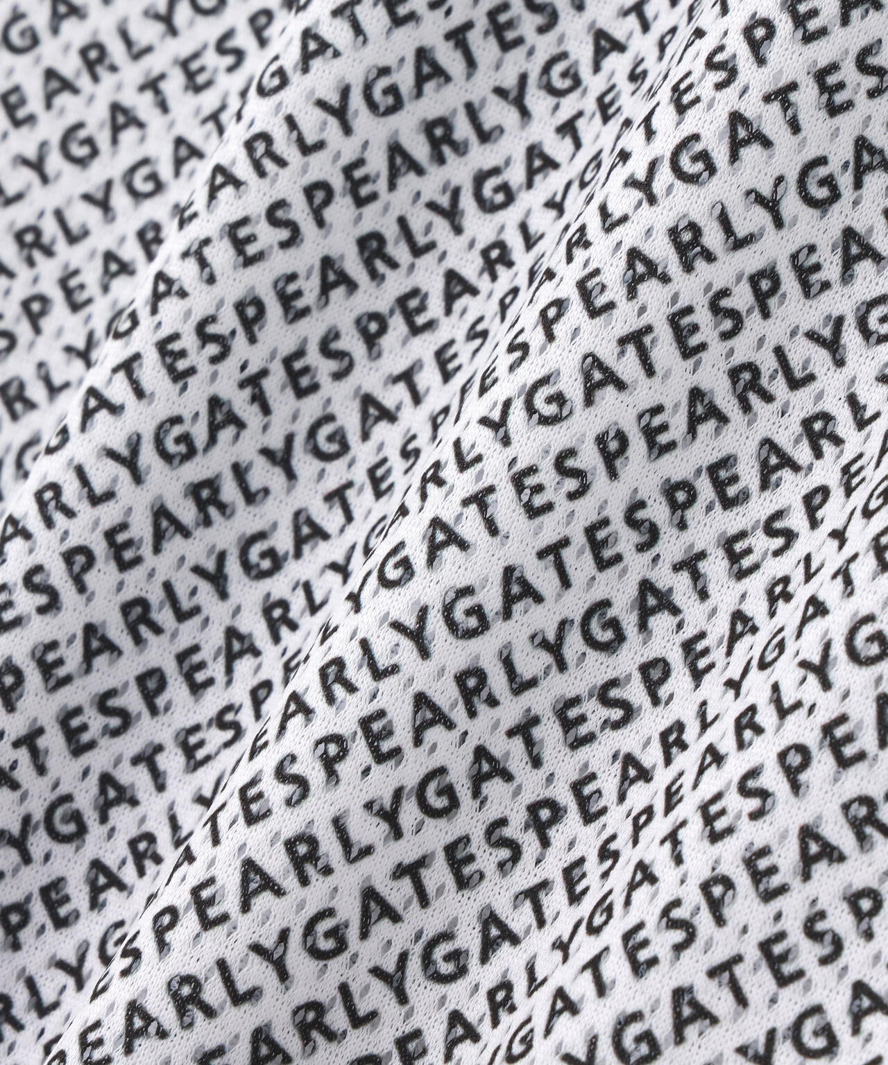 KAZEメッシュ半袖ハイネックカットソー ＜ロゴバイヤスボーダー柄＞