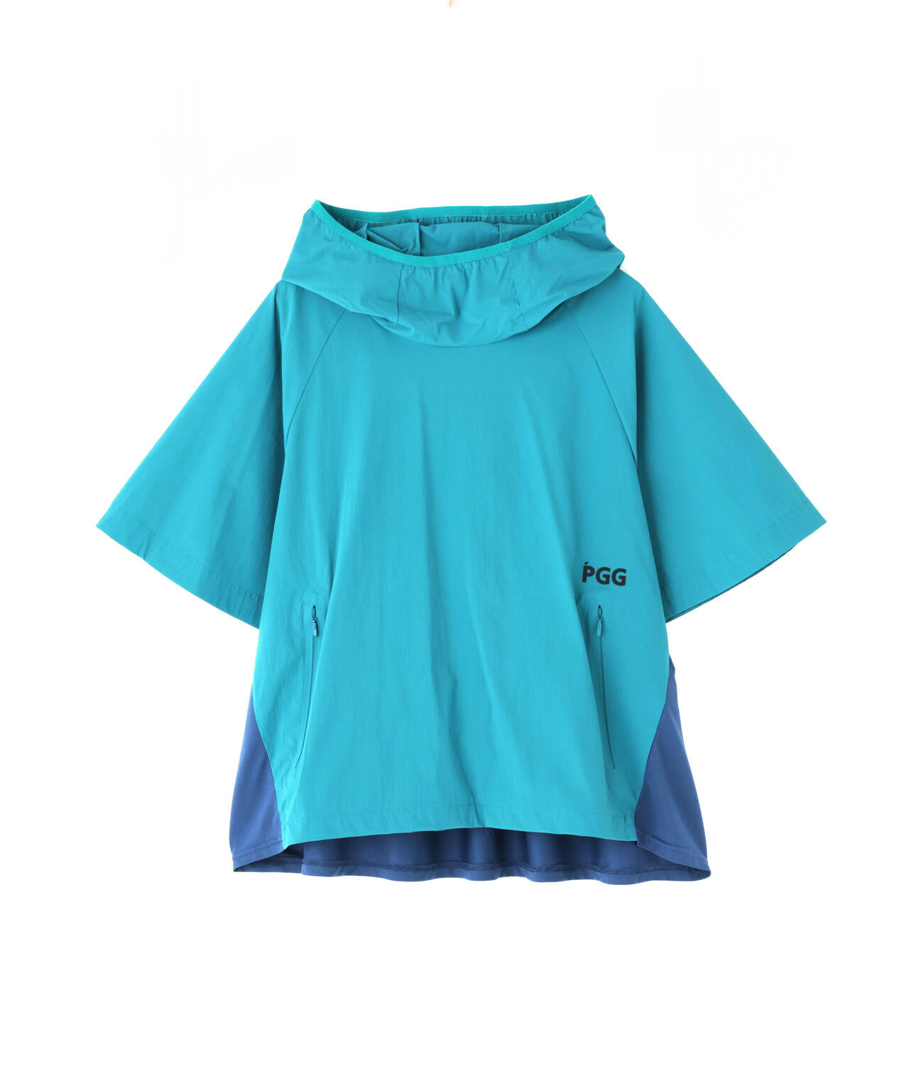 【PGG】【直営店舗&公式オンライン限定】Nyストレッチリップストップ半袖フーディプルオーバー (LADIES)