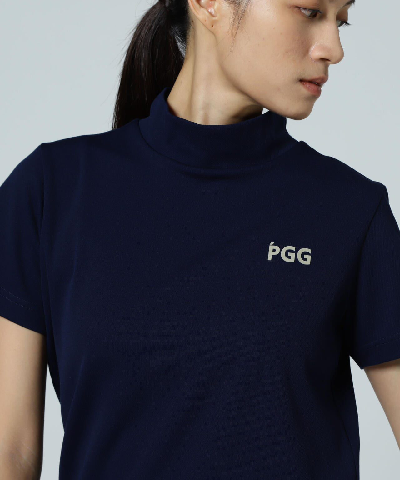 【PGG】【直営店舗&公式オンライン限定】エプシロンダブルメッシュ半袖ハイネックカットソー (LADIES)