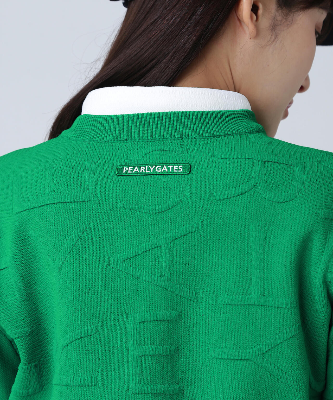 14Gクルーネックニットプルオーバー ＜ジャガードロゴ総柄