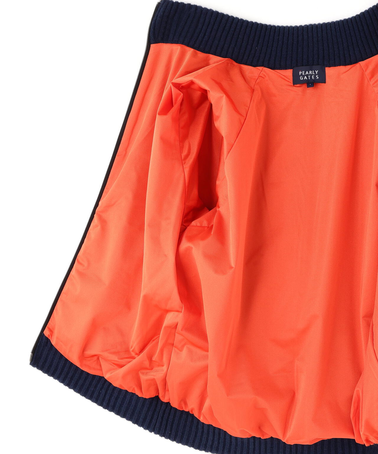 7G部分ジャガード×ストレッチ裏地フルジップニットブルゾン | PEARLY