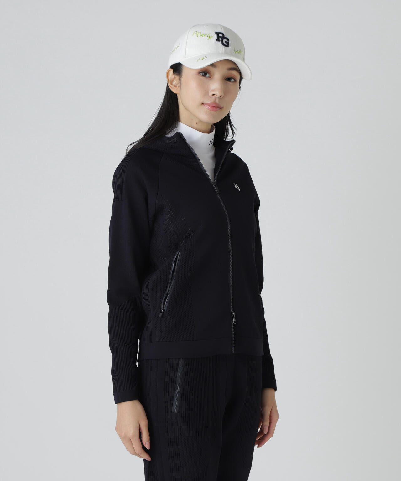 ポリエステルヤーンmmフルジップニットフーディ | PEARLY GATES