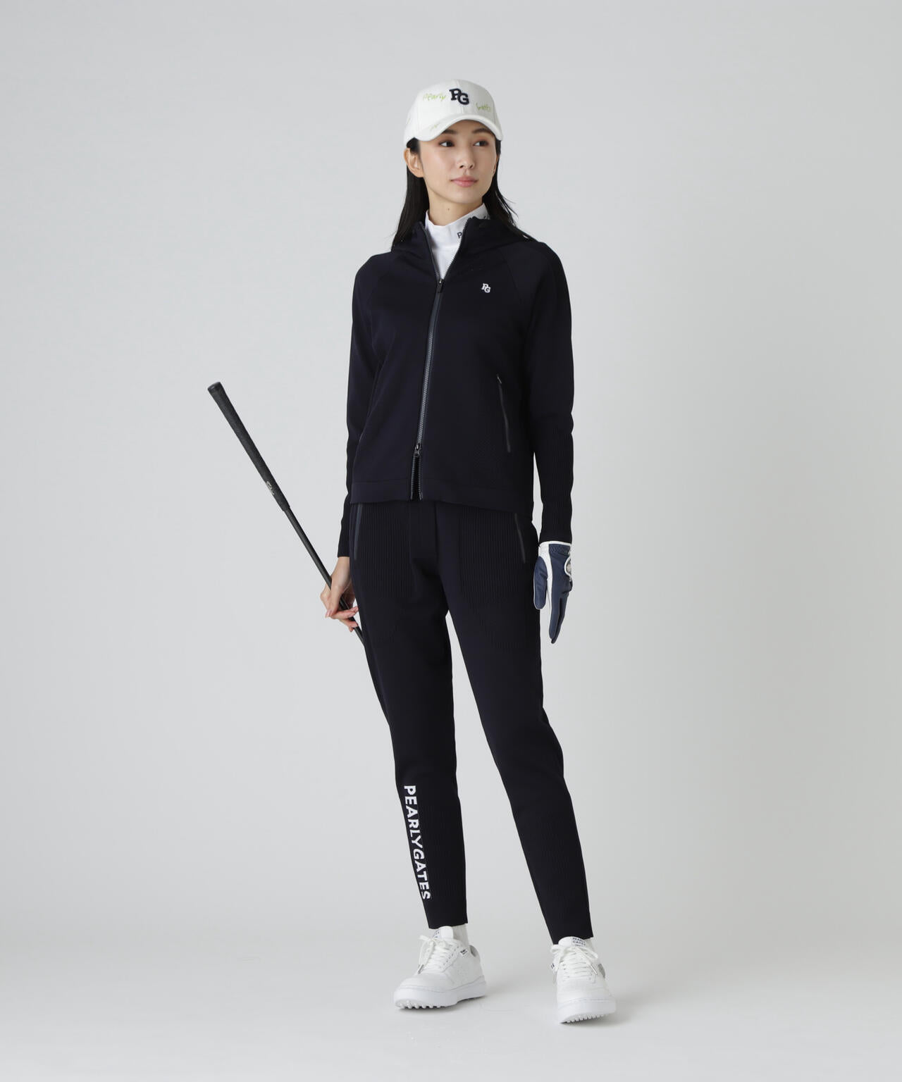 ポリエステルヤーンmmフルジップニットフーディ | PEARLY GATES