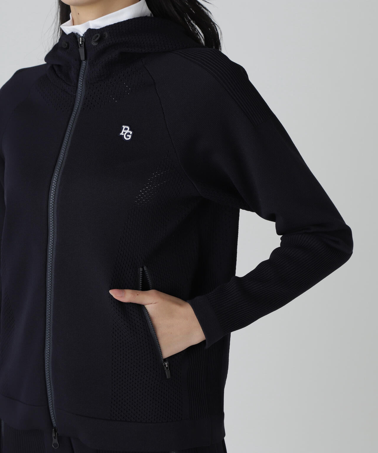 ポリエステルヤーンmmフルジップニットフーディ | PEARLY GATES