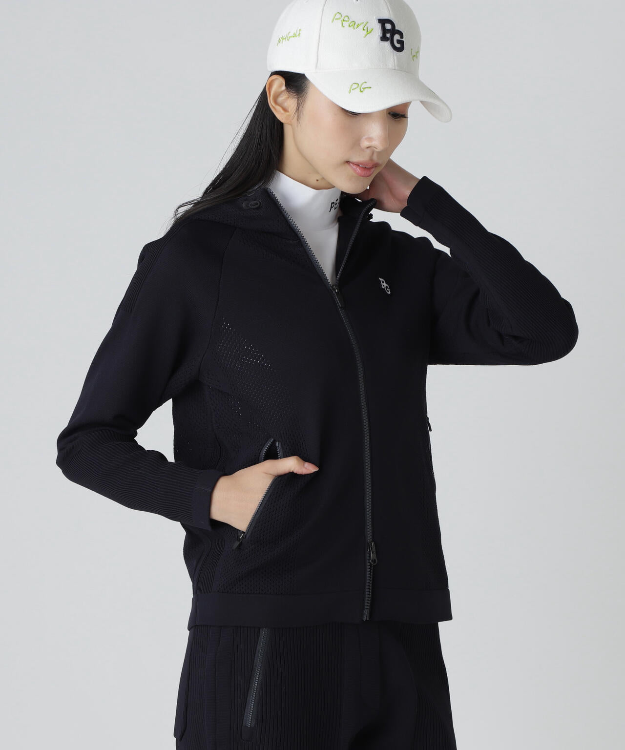 ポリエステルヤーンmmフルジップニットフーディ | PEARLY GATES