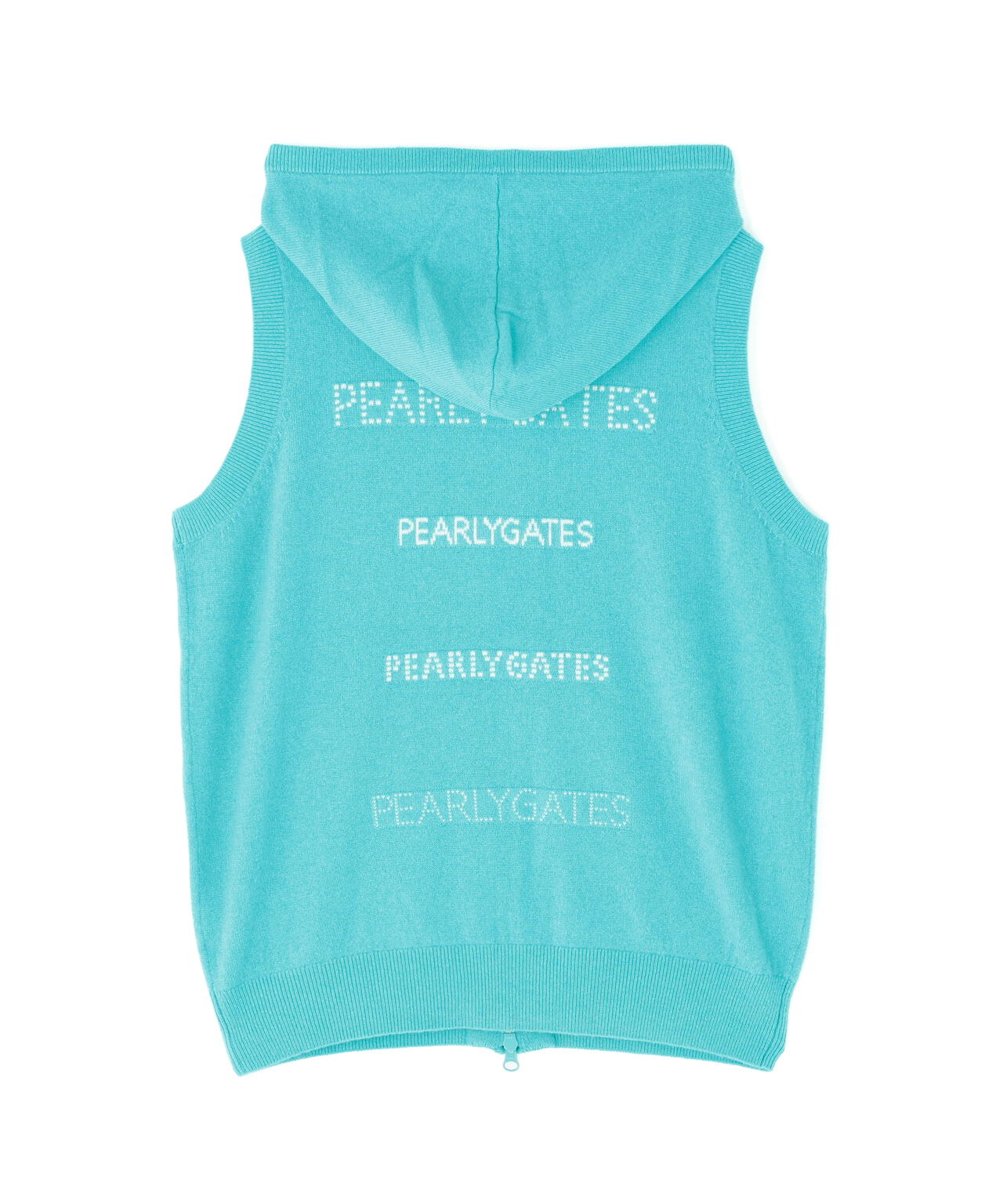 12G部分ジャガードカシミヤ100フルジップニットフーディベスト