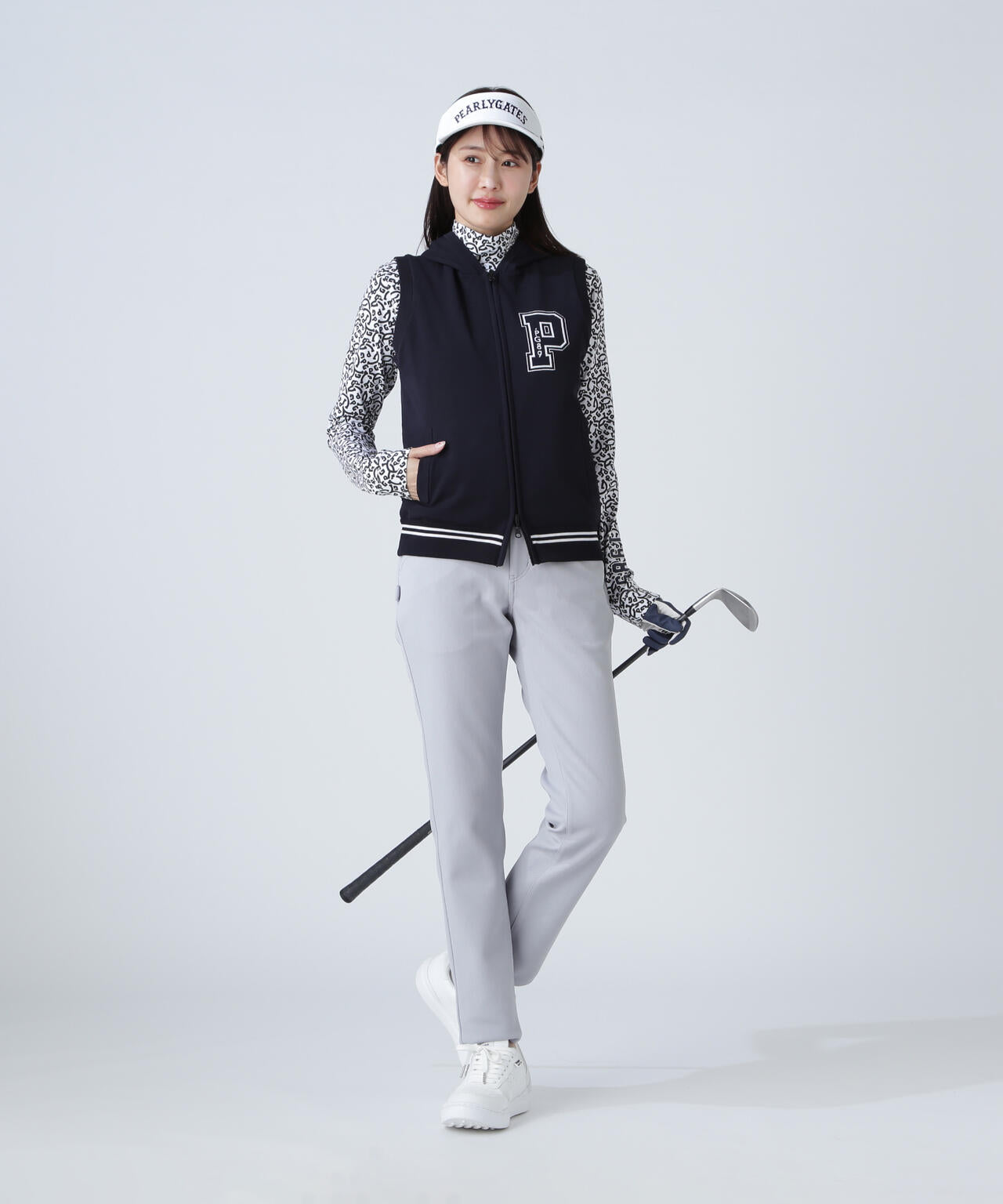 専用 極美品 パーリーゲイツ フルジップニットベスト リバーシブル ジャガード ジャガードリバーシブル フルジップニットベスト | PEARLY GATES