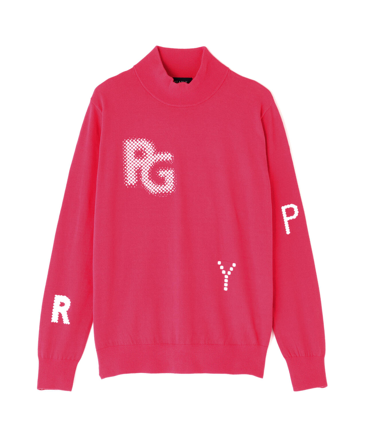 PEARLY GATES カシミヤセーター 12G部分ジャガードカシミヤタッチコットンハイネックニットプル