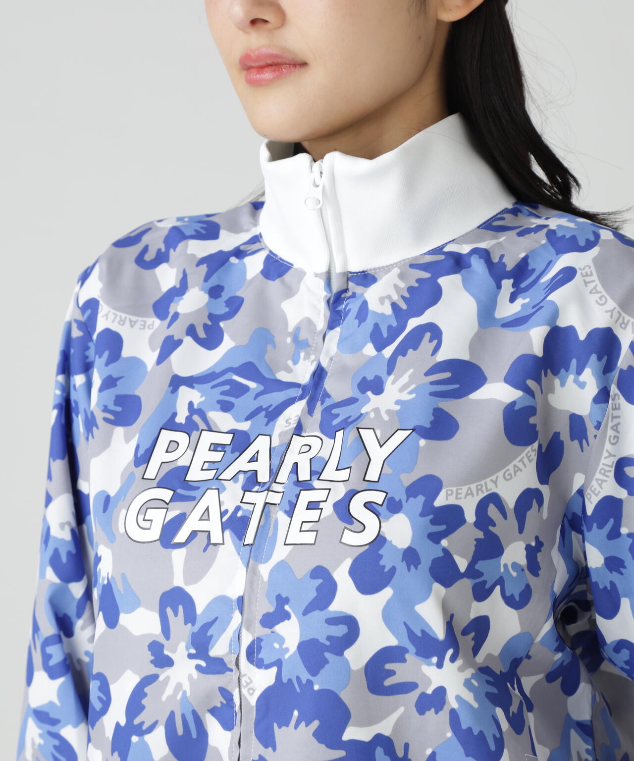 PGisPGNyリップ＿タフレックス×サーモトロン中綿ツインブルゾン ＜ラフ花ロゴ小柄＞