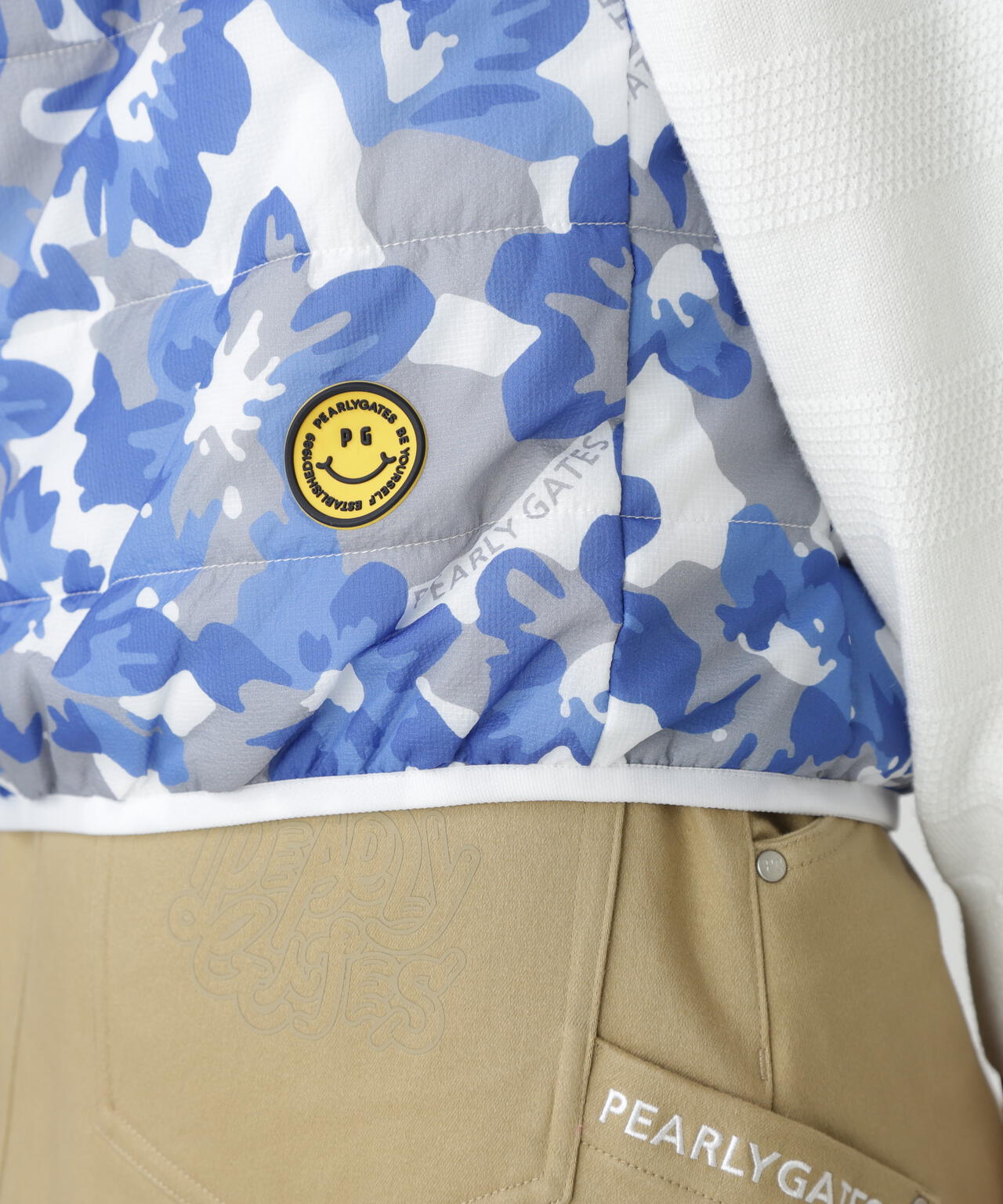 PGisPGNyリップ＿タフレックス×サーモトロン中綿ツインブルゾン ＜ラフ花ロゴ小柄＞