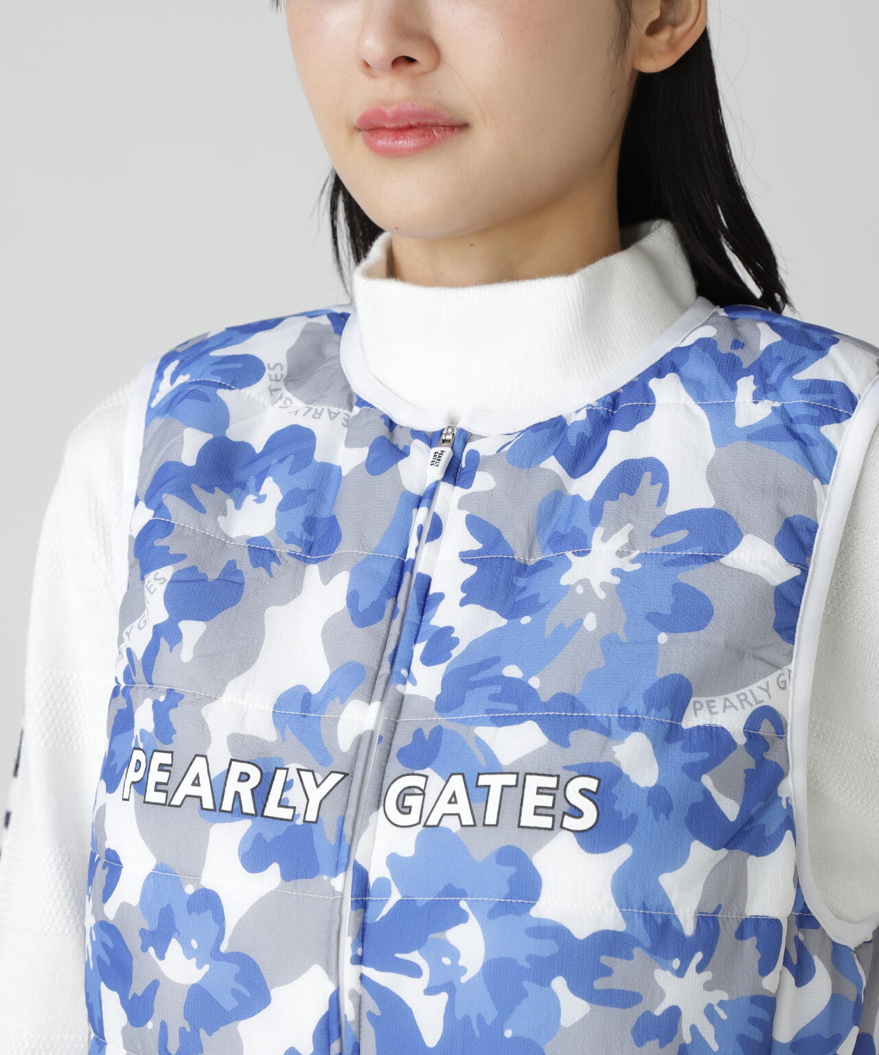 PGisPGNyリップ＿タフレックス×サーモトロン中綿ツインブルゾン ＜ラフ花ロゴ小柄＞