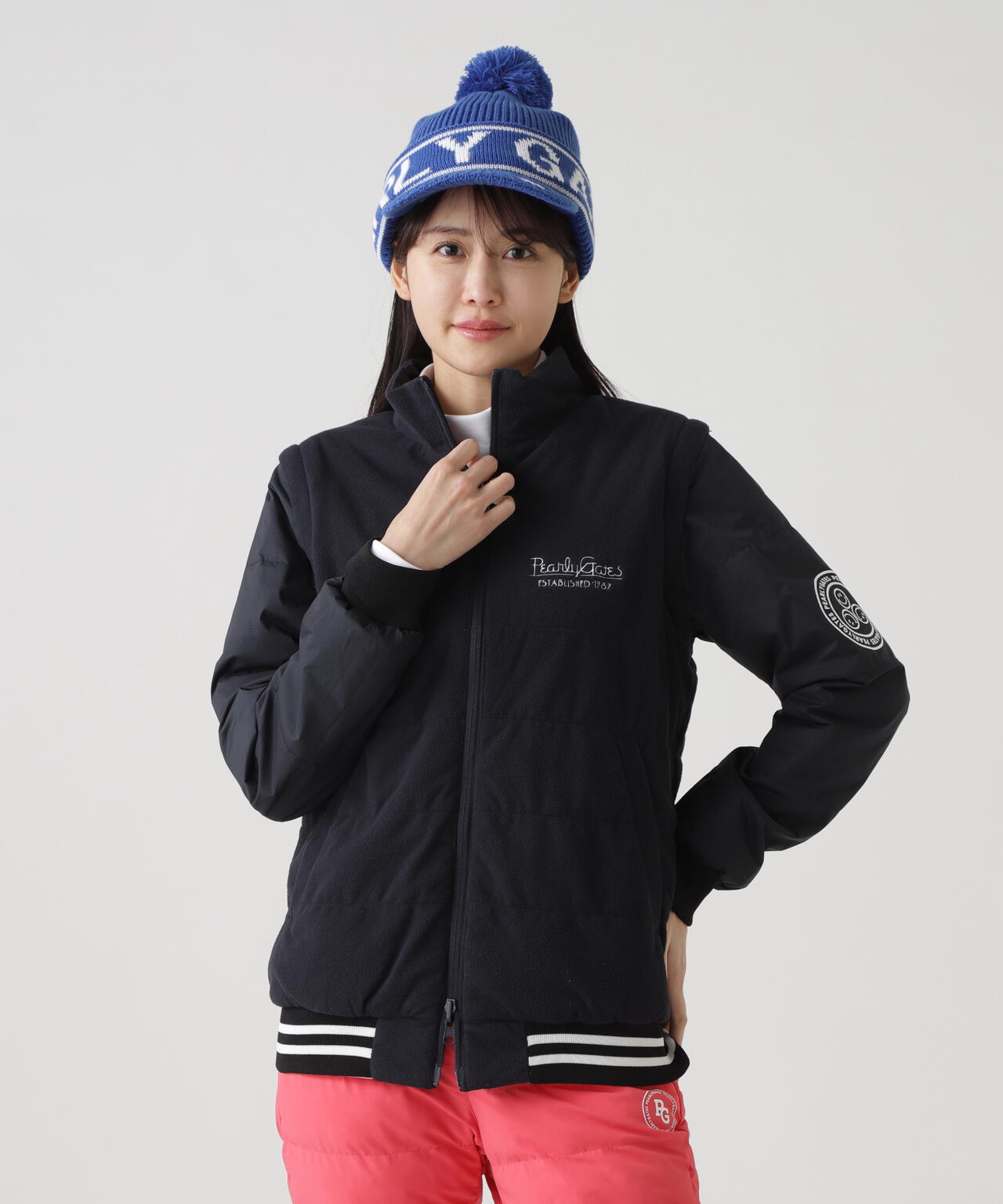 Nyストレッチリップストップ×超カルイシ中綿リバーシブルスタンドブルゾン