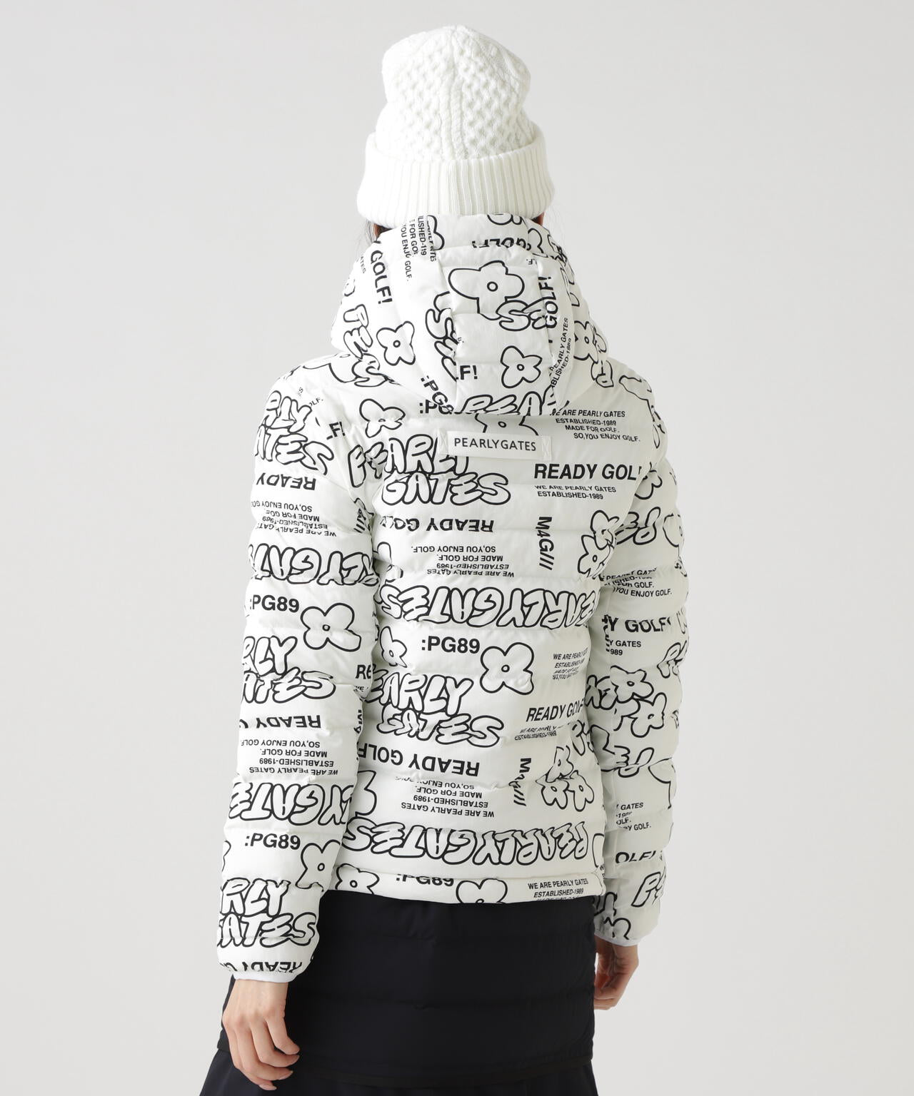 NyストレッチBIGリップストップ中綿フーディブルゾン ＜ストリート花柄