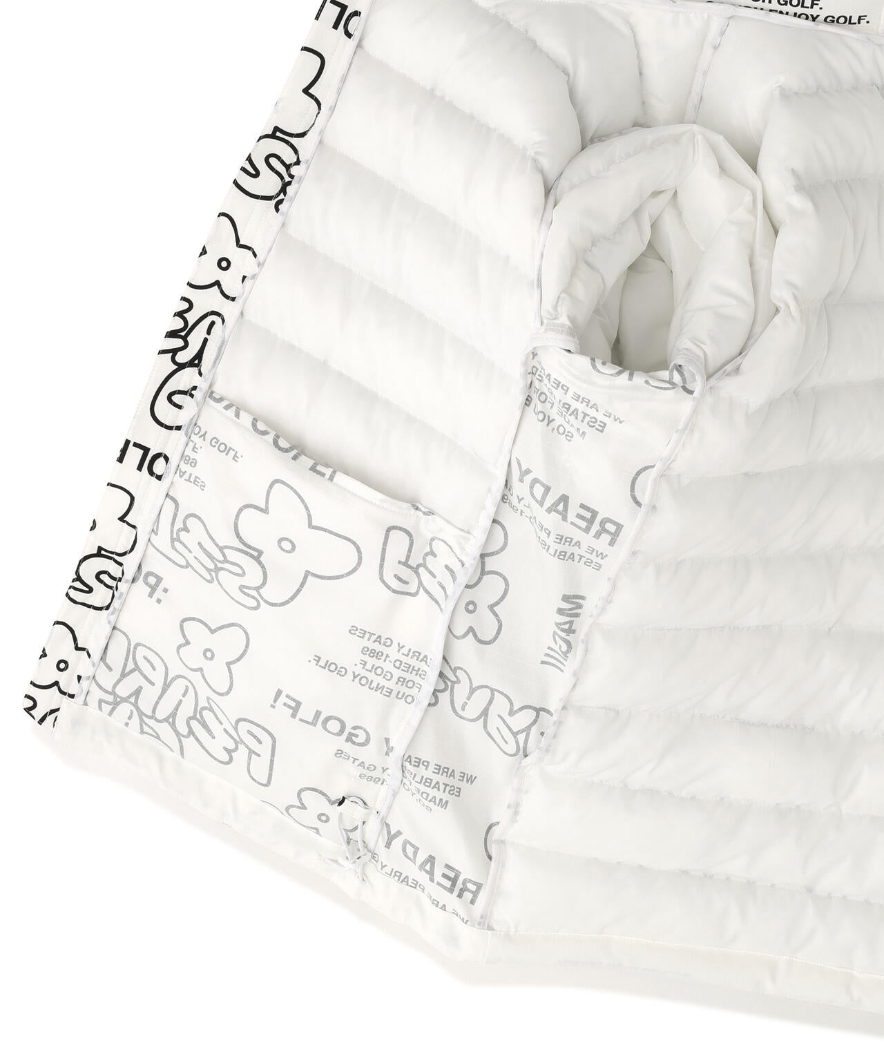 NyストレッチBIGリップストップ中綿フーディブルゾン ＜ストリート花柄＞