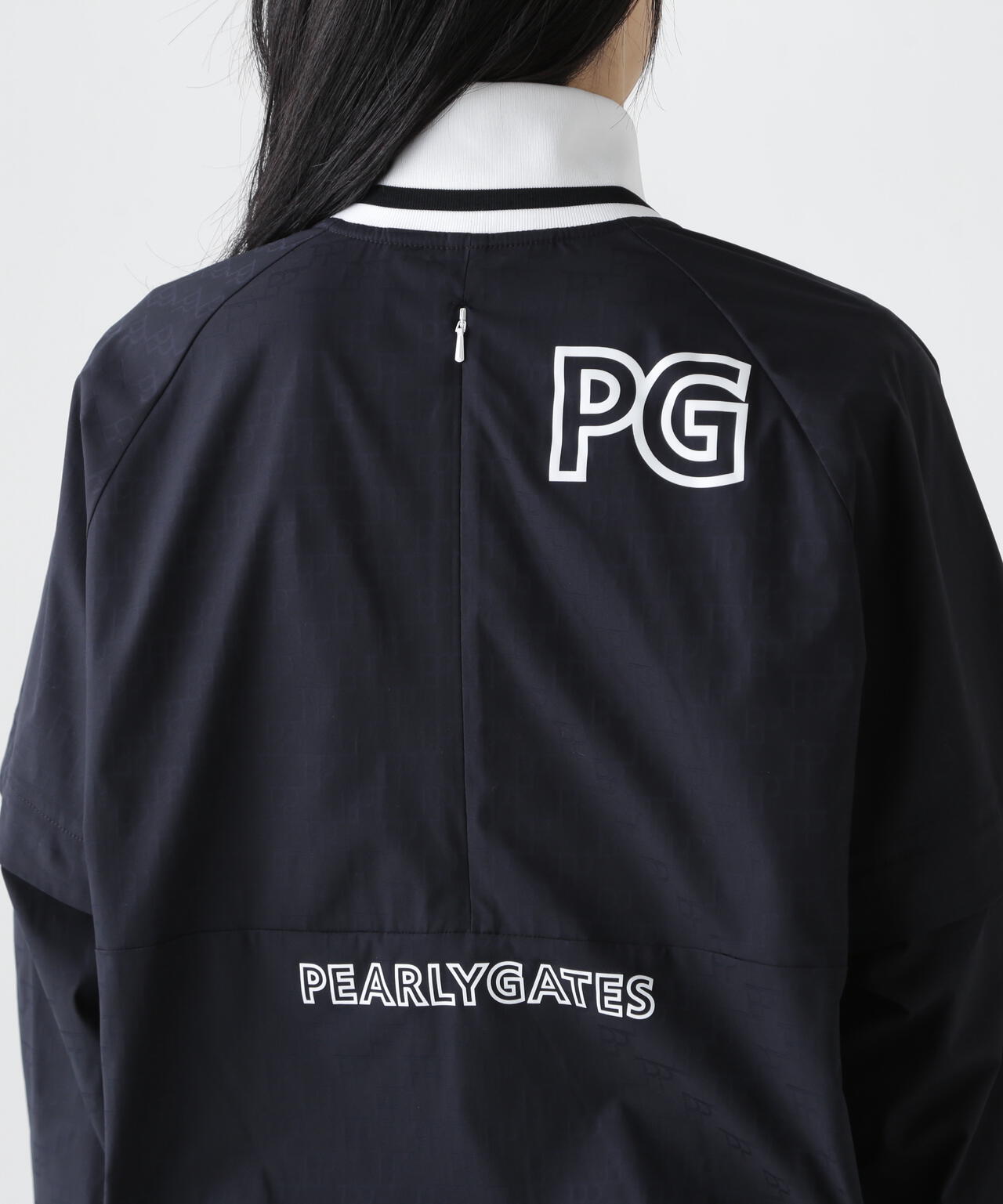 ロゴジャガードポリエステルタフタジップアップブルゾン | PEARLY