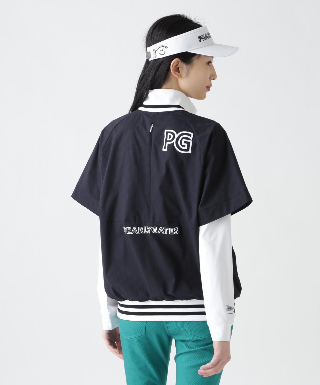 ロゴジャガードポリエステルタフタジップアップブルゾン | PEARLY