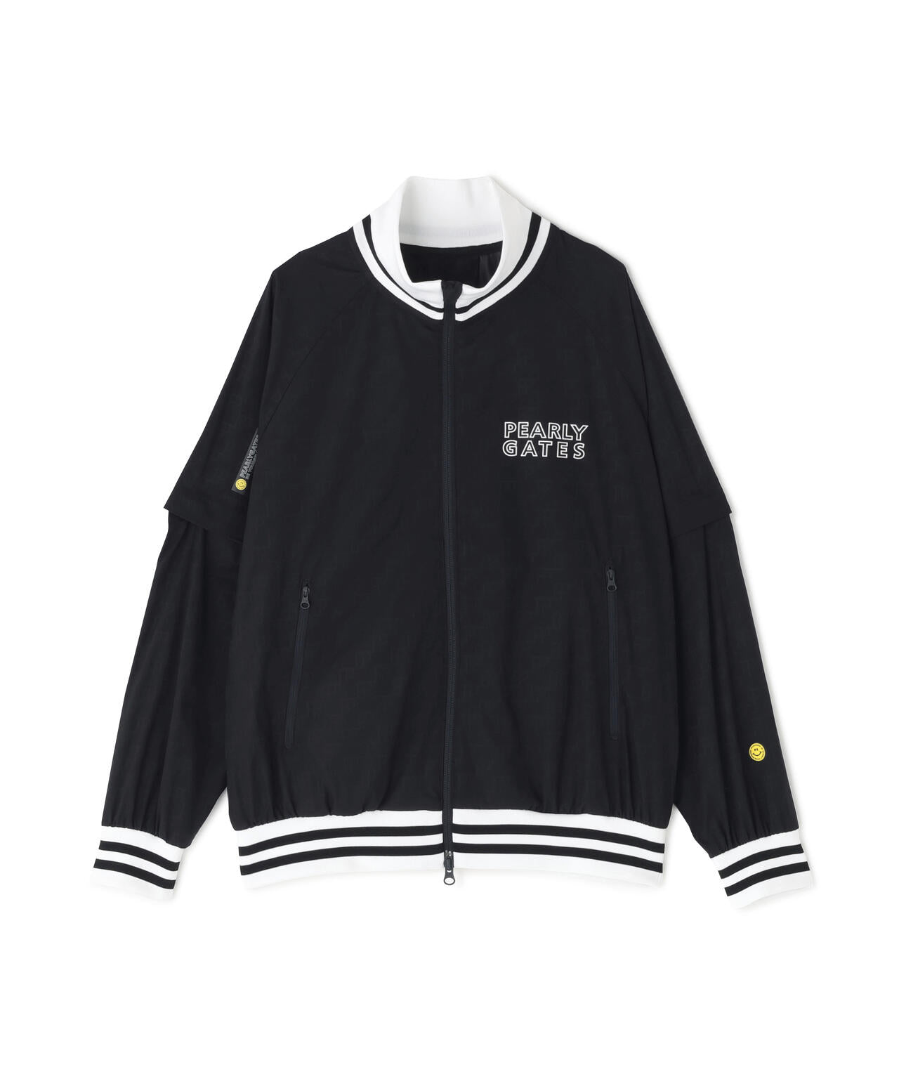 ロゴジャガードポリエステルタフタジップアップブルゾン | PEARLY