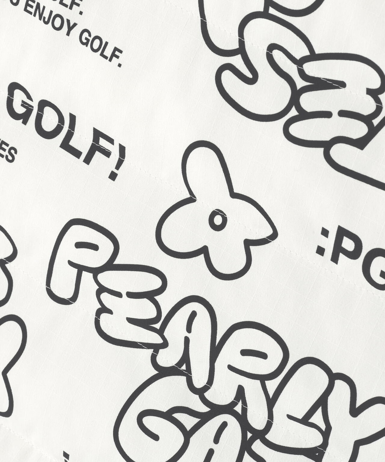 NyストレッチBIGリップストップ中綿2WAYスニードジャック ＜ロゴ×花柄＞