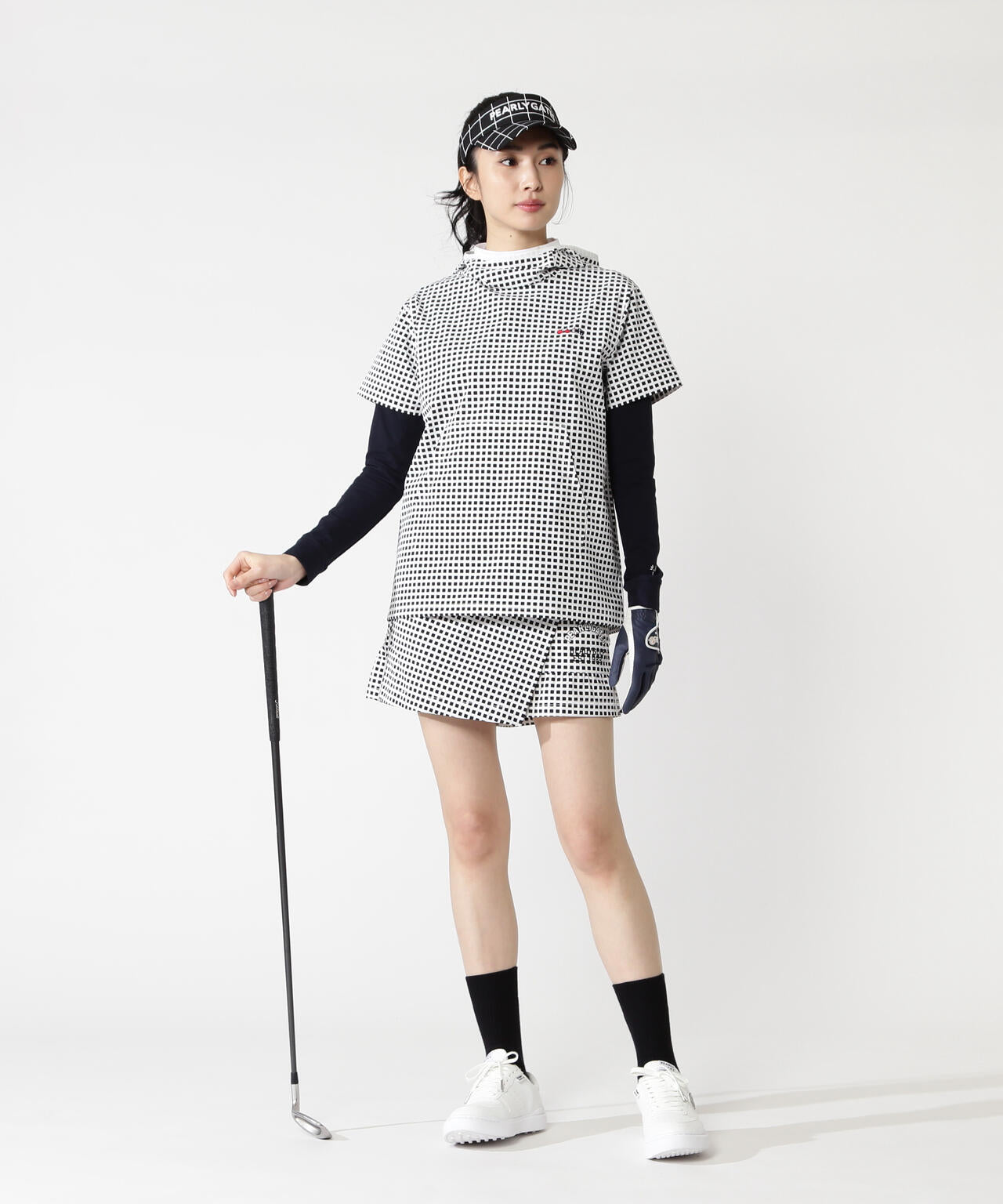 【美品4way】バーバリーゴルフ　ツインスニード　L 中綿　ノバチェック　ホース 綿ライクNY/PUハイストレッチ半袖フーディスニード | PEARLY GATES