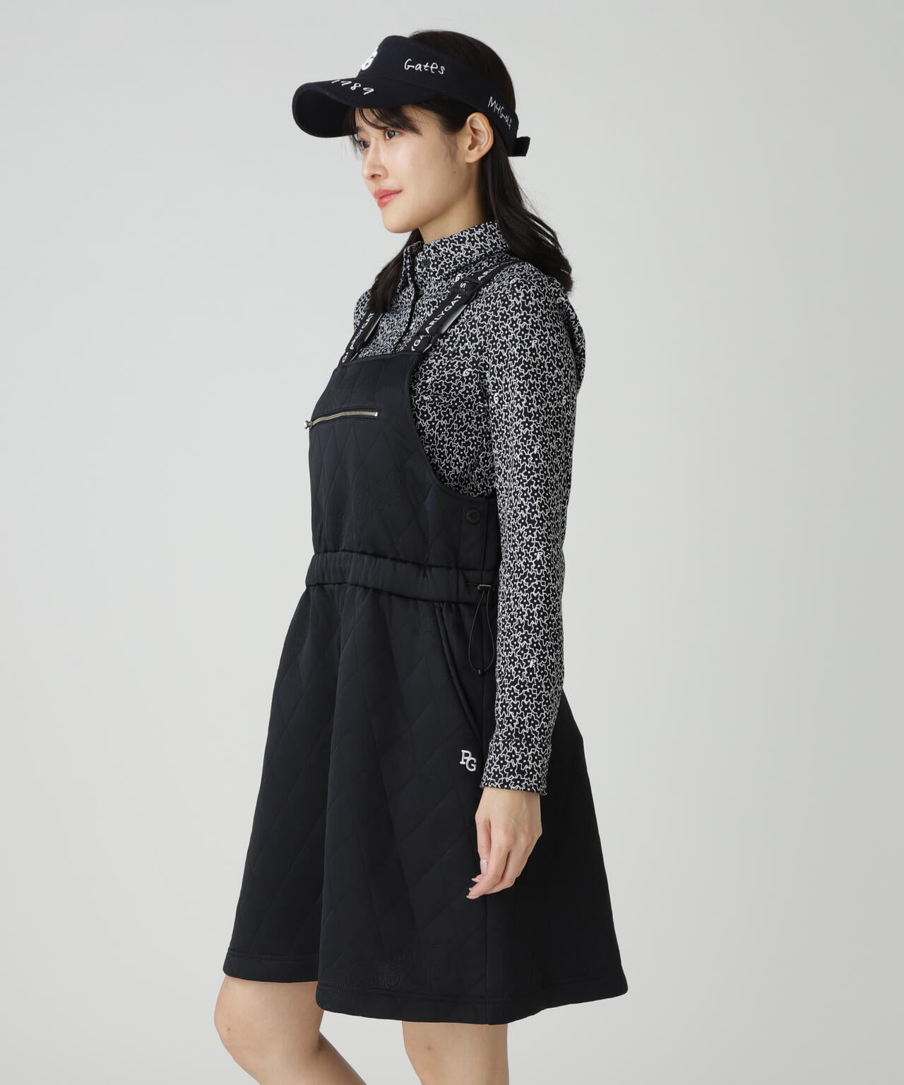 Peキルトジャガードサロペット風スカート | PEARLY GATES（パーリー