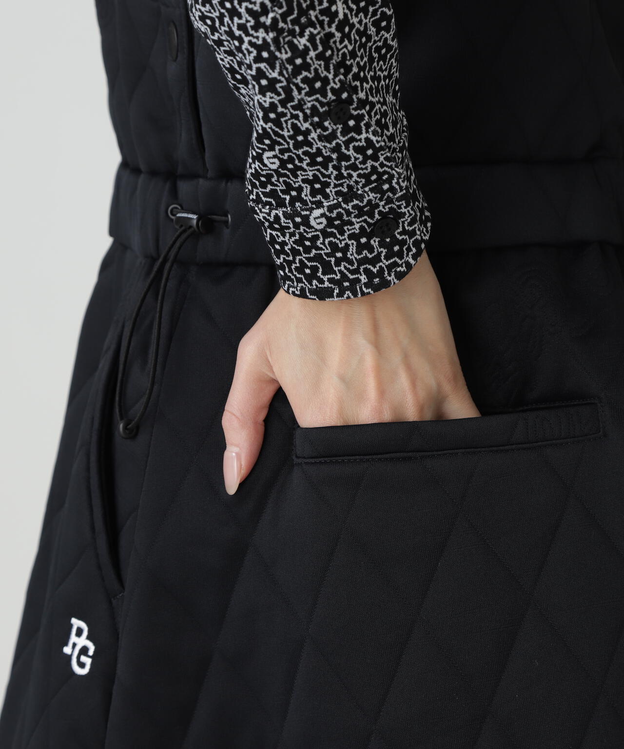 Peキルトジャガードサロペット風スカート | PEARLY GATES（パーリー