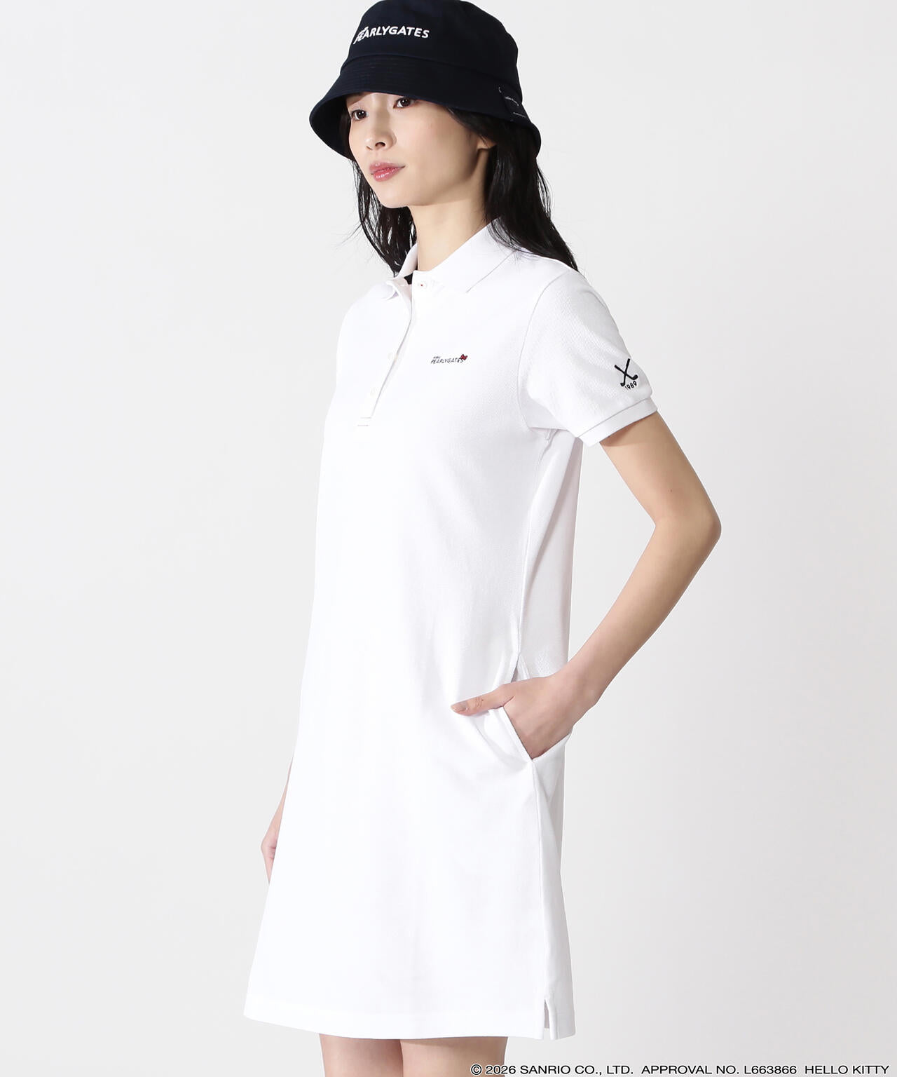 Hello Kitty×PEARLY GATES】T/Cカノコ半袖ポロワンピース | PEARLY