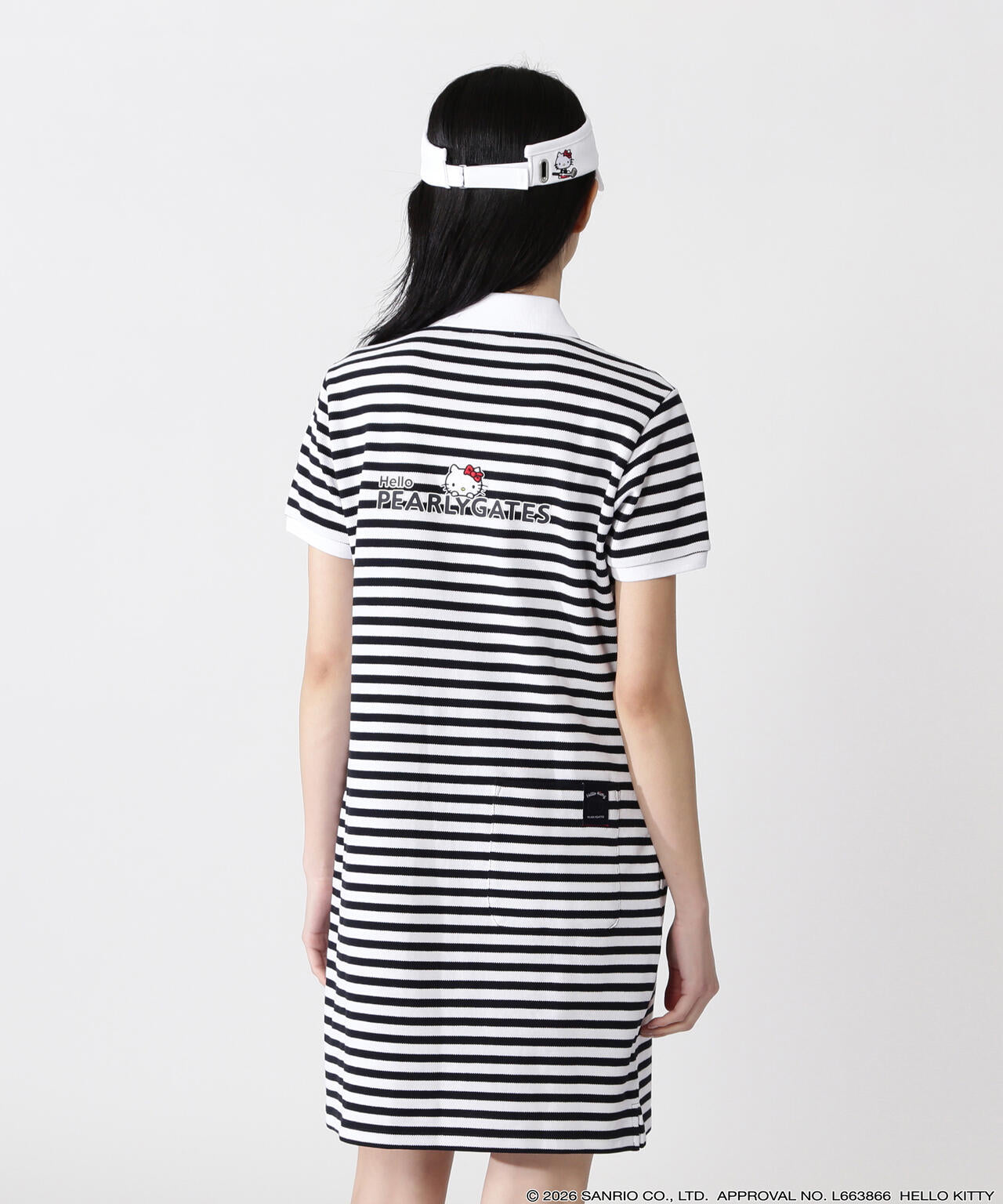 Hello Kitty×PEARLY GATES】T/Cカノコ半袖ポロワンピース ＜ボーダー