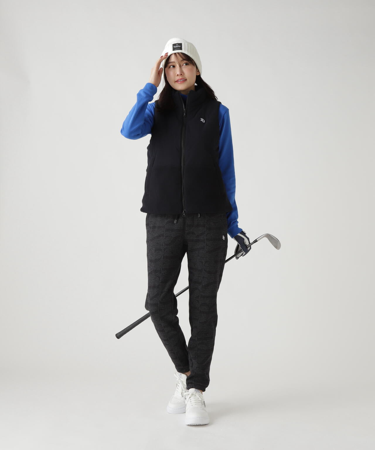 裏毛ストレッチロゴジャガードフルジップフーディジャケット