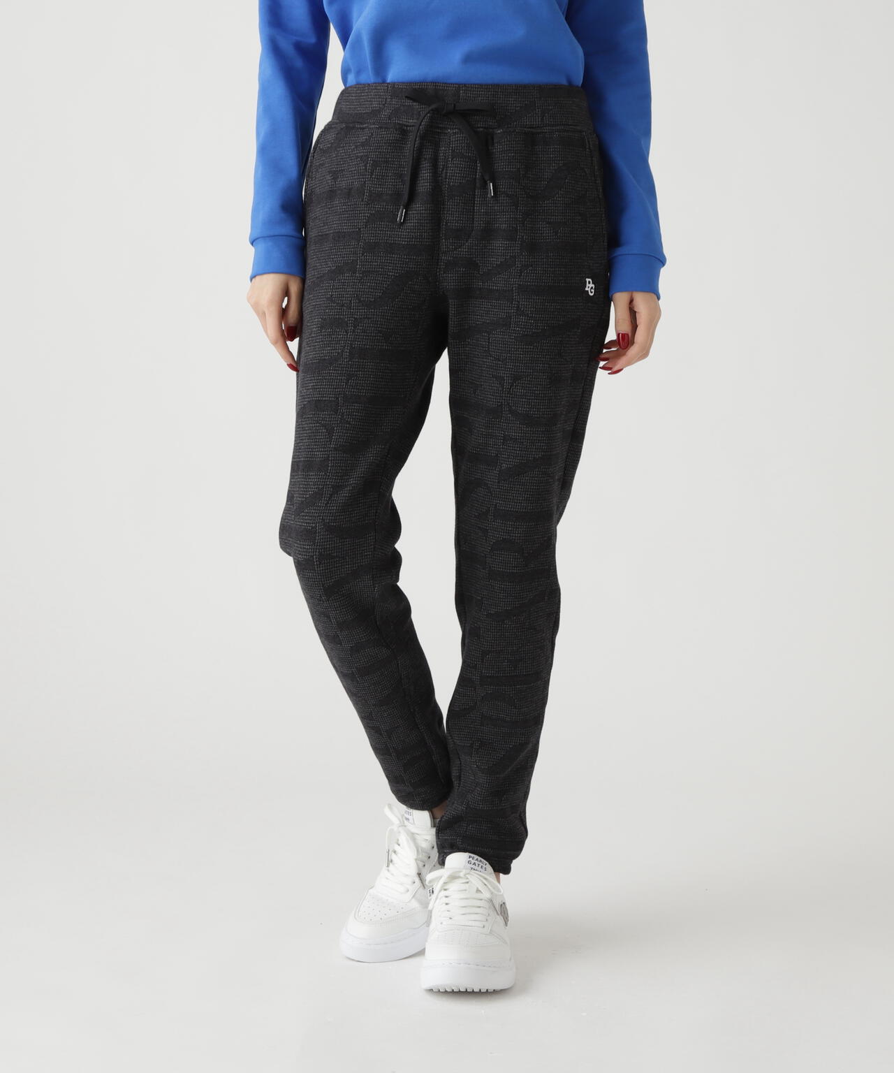 裏毛ストレッチロゴジャガードフルジップフーディジャケット