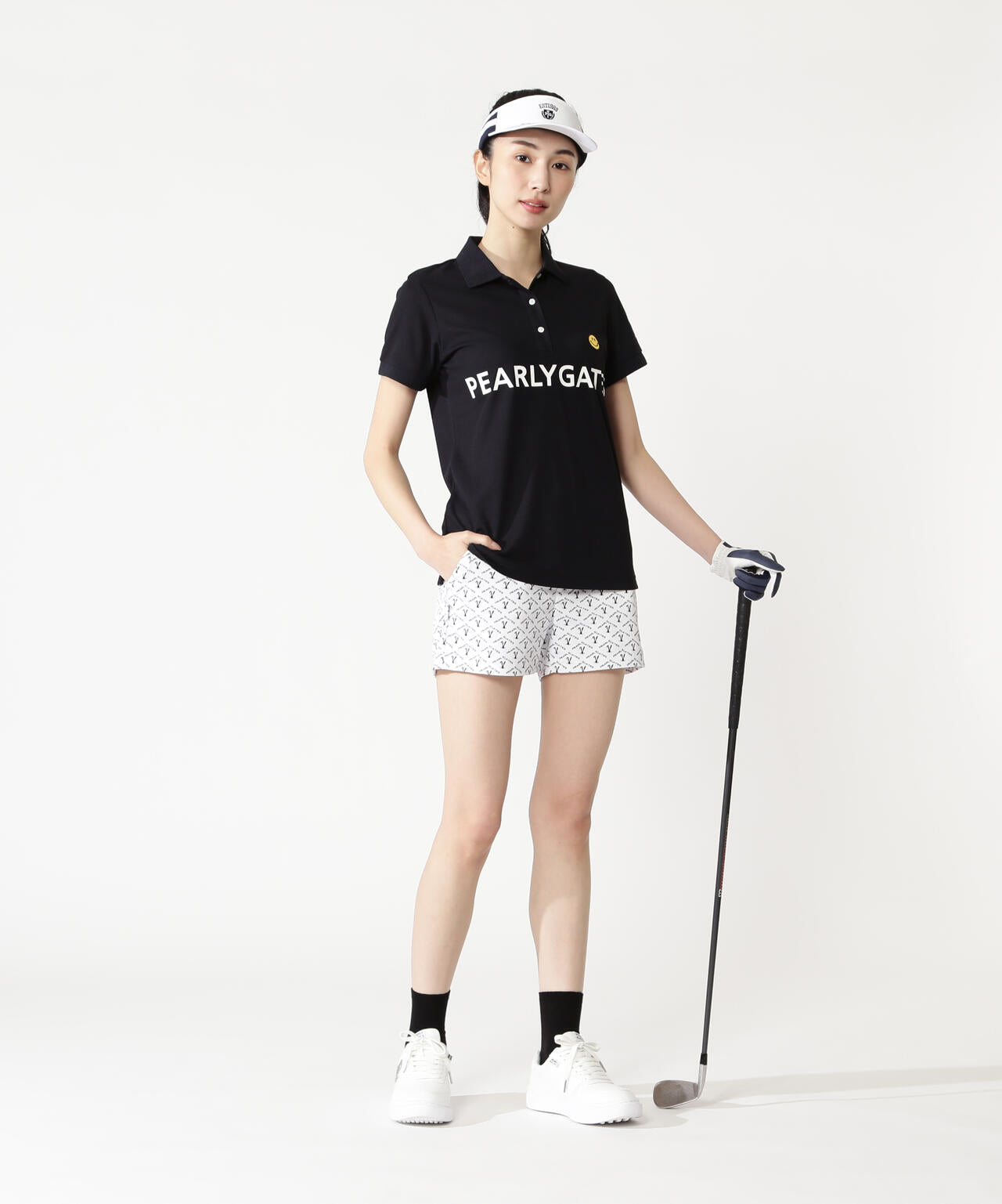 ロゴアーガイル Peストレッチヘリンボーンショートパンツ | PEARLY