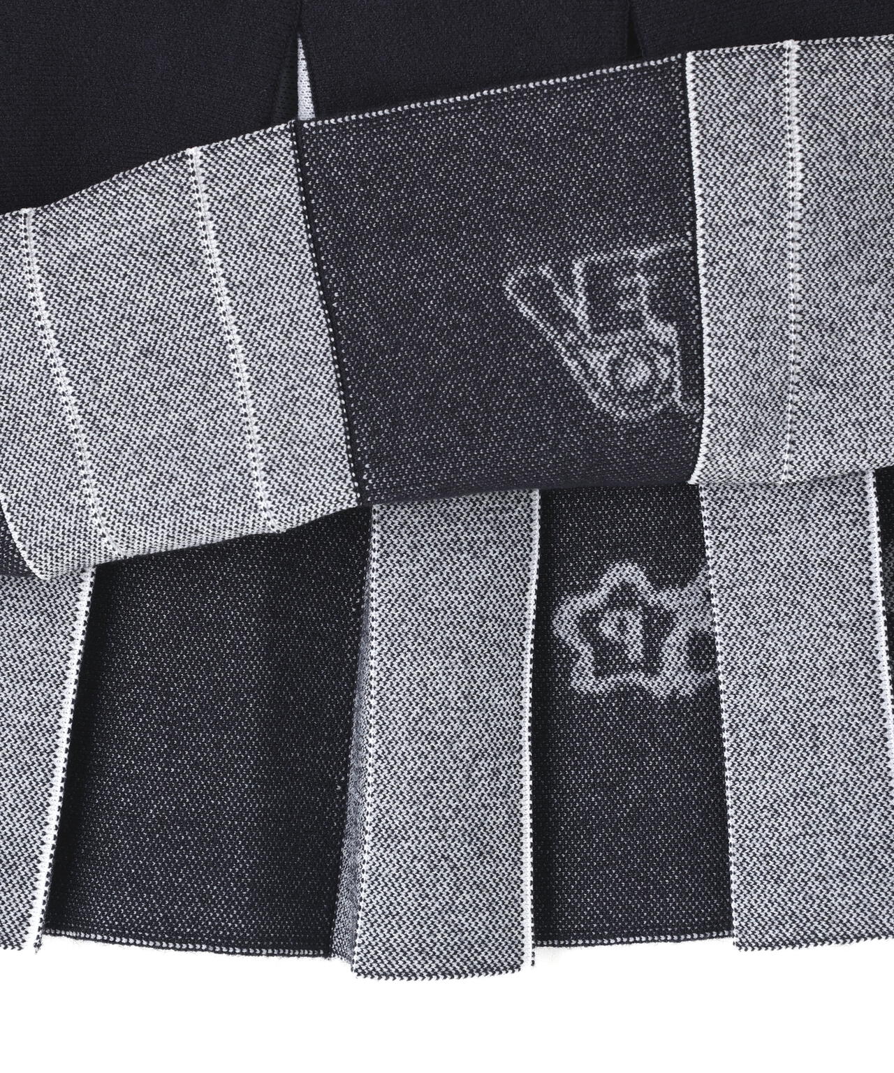 14GダブルJQ×ワッペン風ニットプリーツスカート