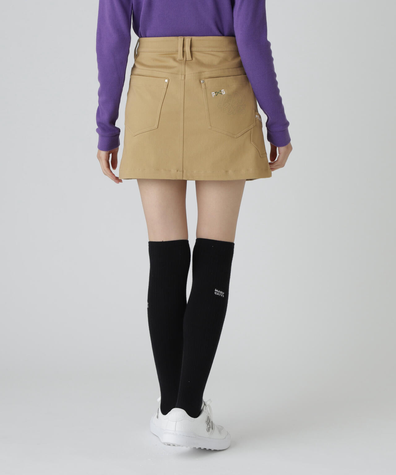 ストレッチサテン表スエードピーチスカート | PEARLY GATES（パーリー