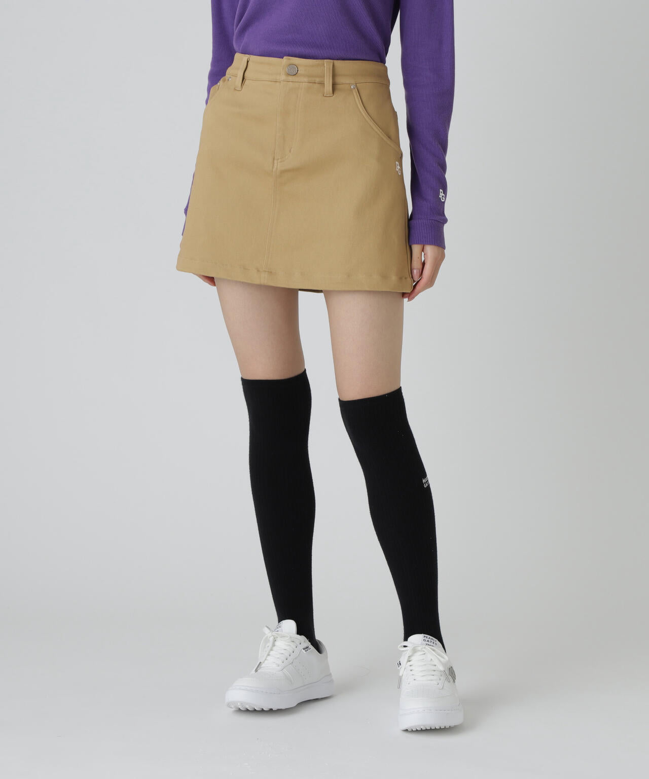 ストレッチサテン表スエードピーチスカート | PEARLY GATES（パーリー