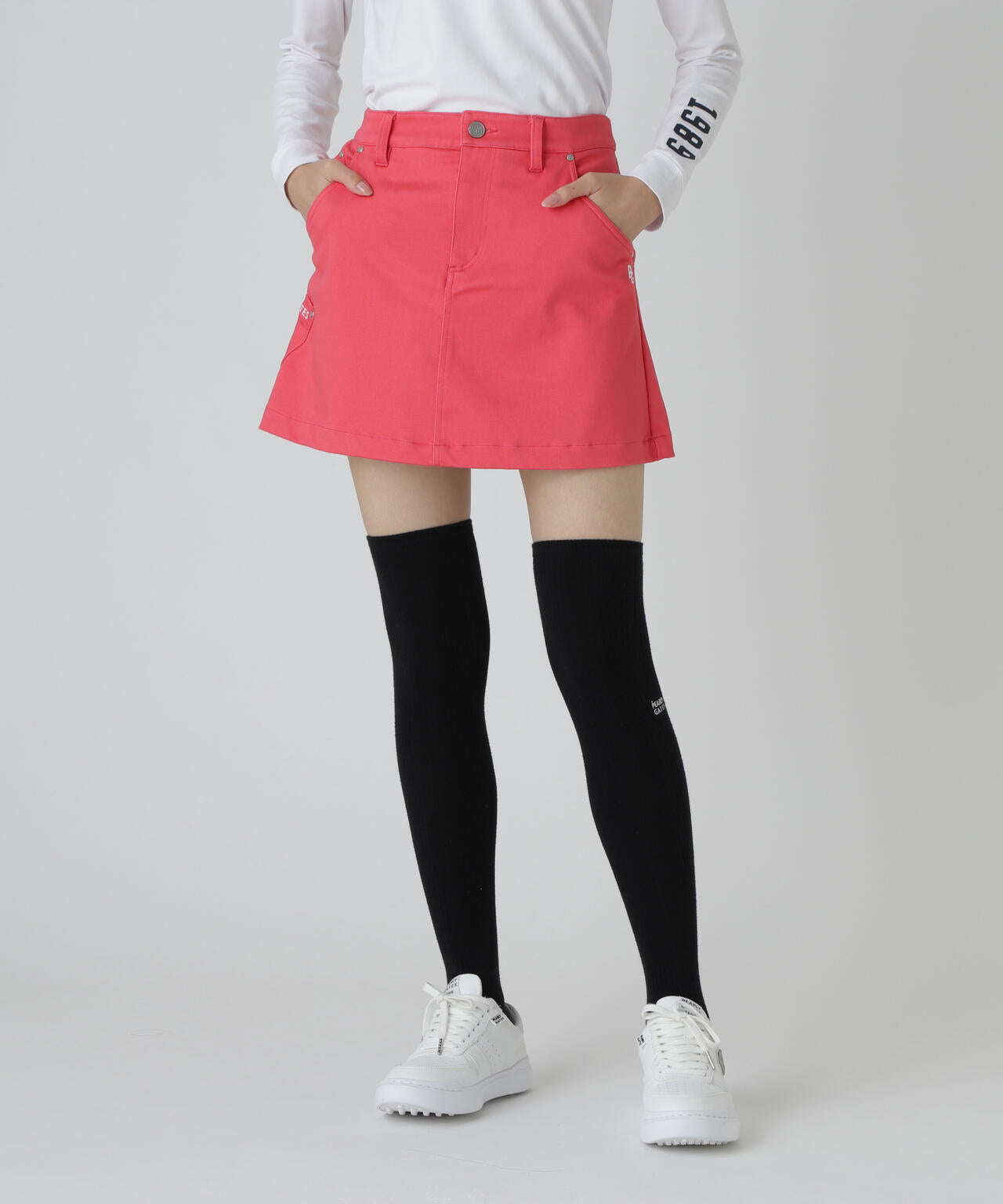 ストレッチサテン表スエードピーチスカート | PEARLY GATES（パーリー