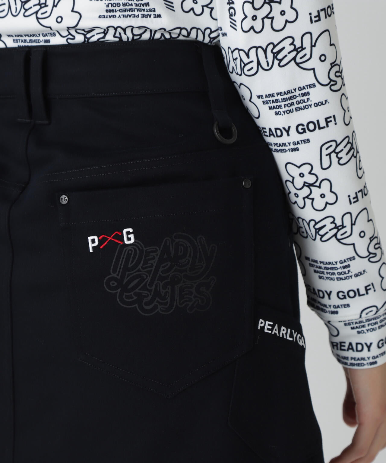 ストレッチサテン表スエードピーチスカート | PEARLY GATES（パーリー