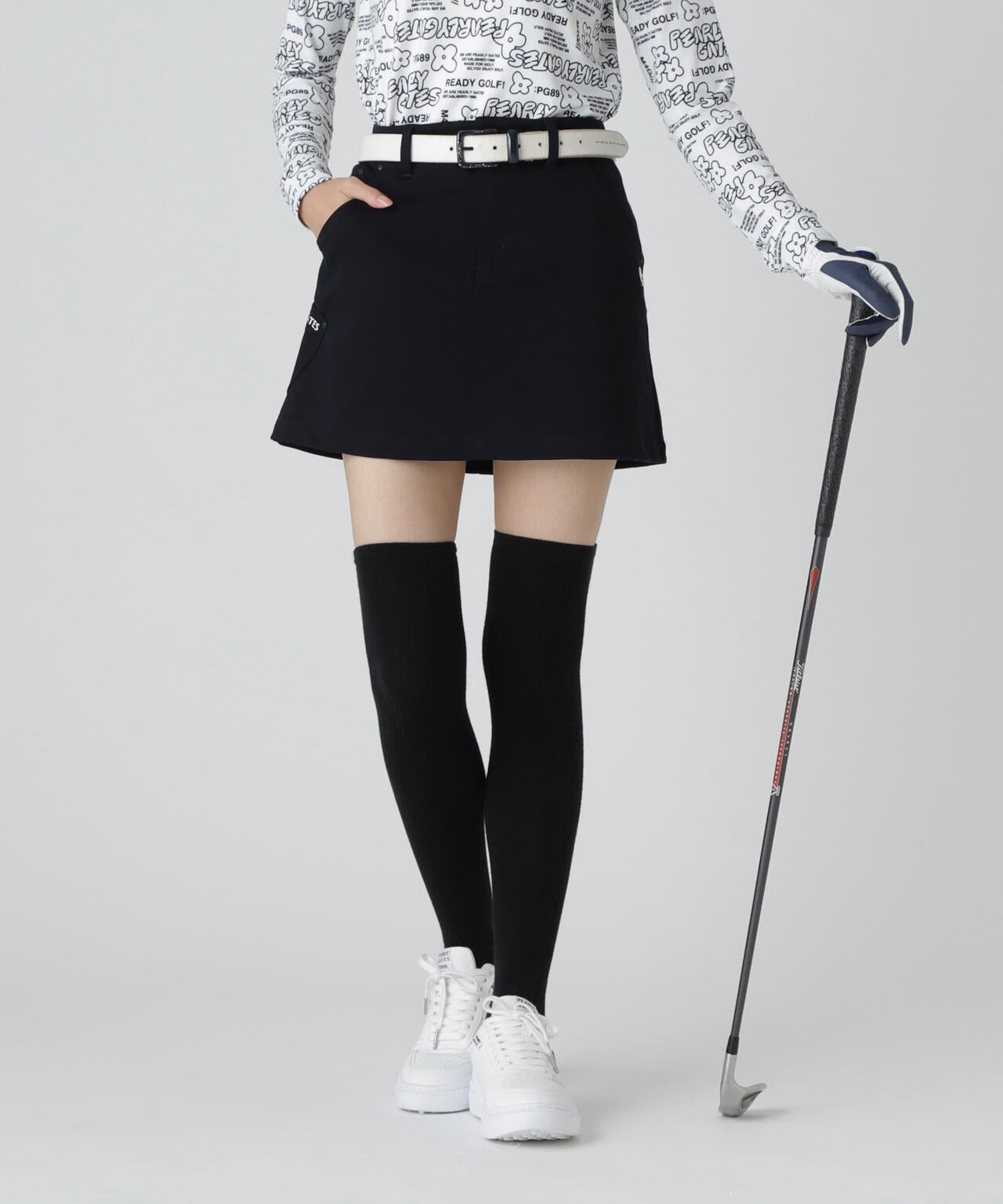 ストレッチサテン表スエードピーチスカート | PEARLY GATES（パーリー