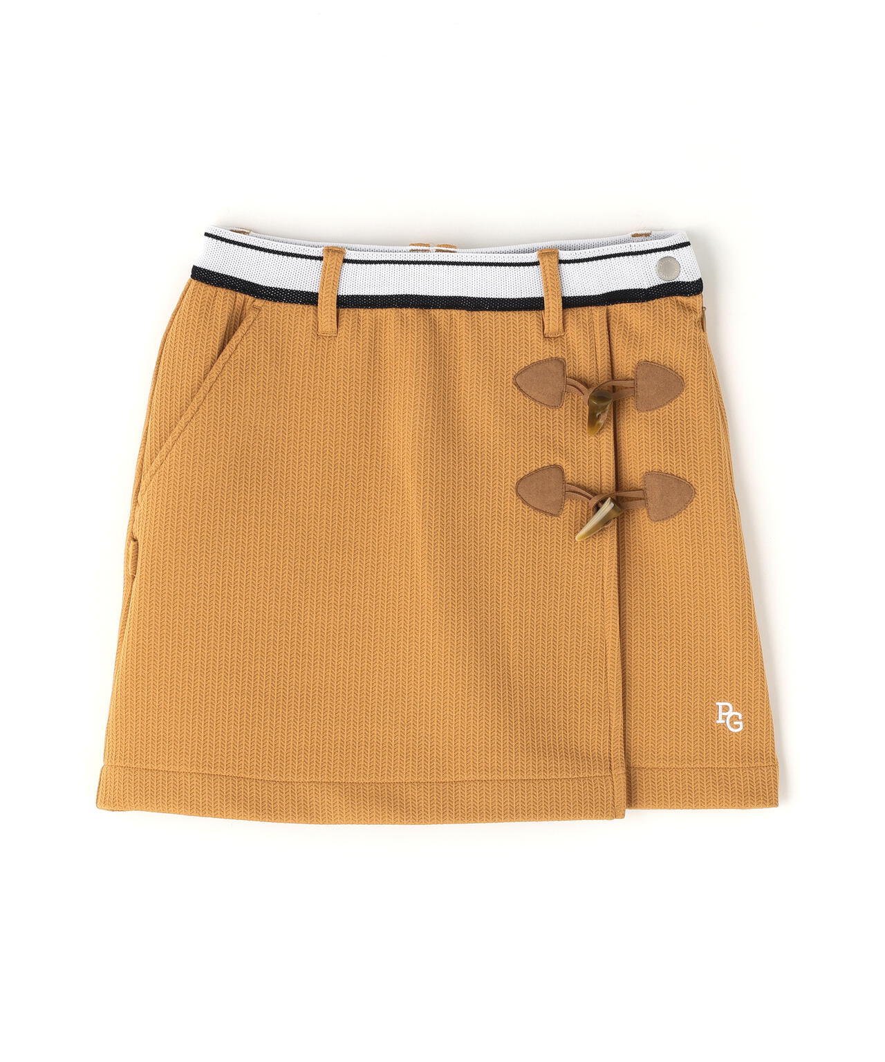 PeストレッチヘリンボーンJQ裏起毛ラップ風スカート | PEARLY GATES