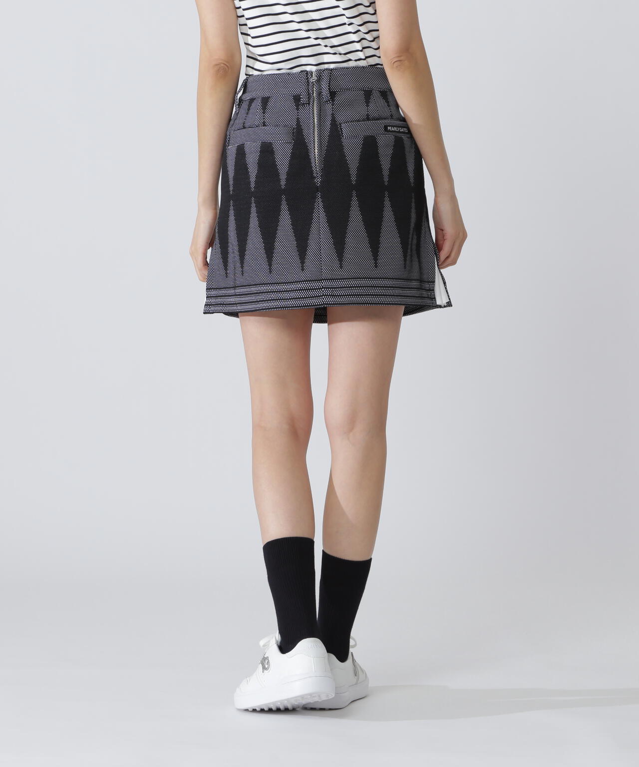 ダイヤ柄ポリエステルジャガードスカート | PEARLY GATES（パーリー