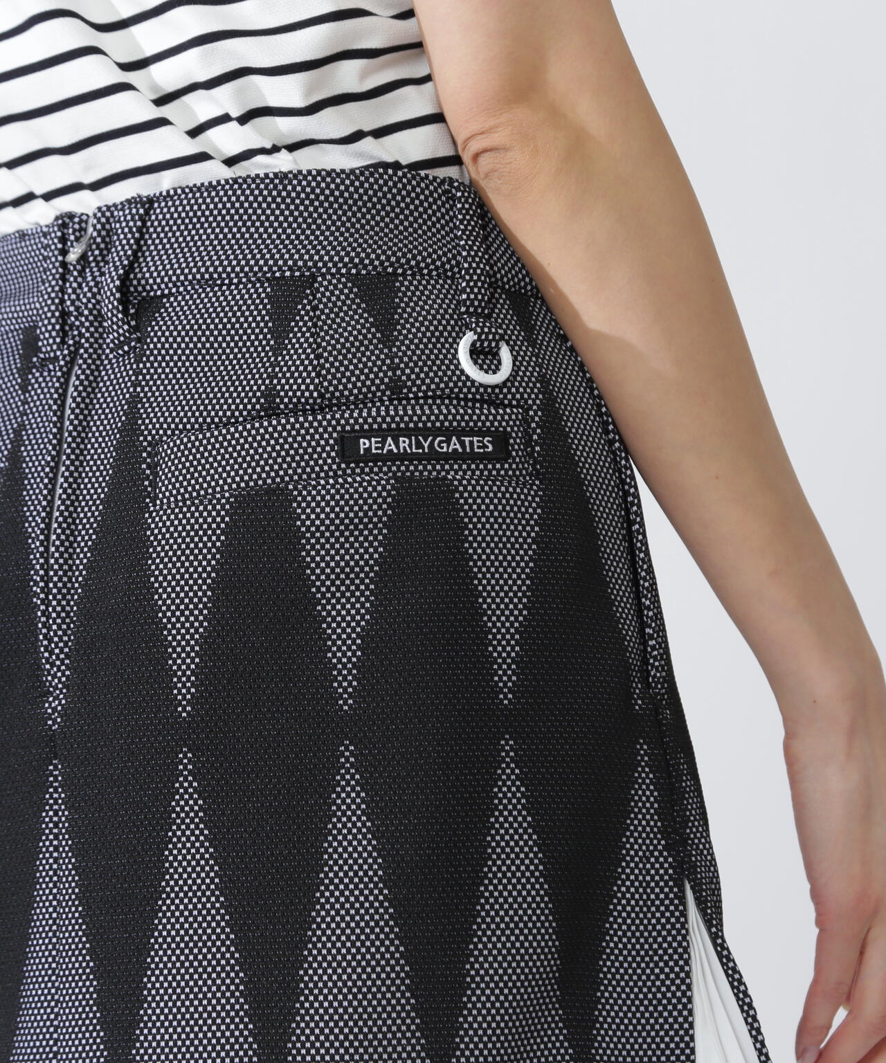 ダイヤ柄ポリエステルジャガードスカート | PEARLY GATES（パーリー