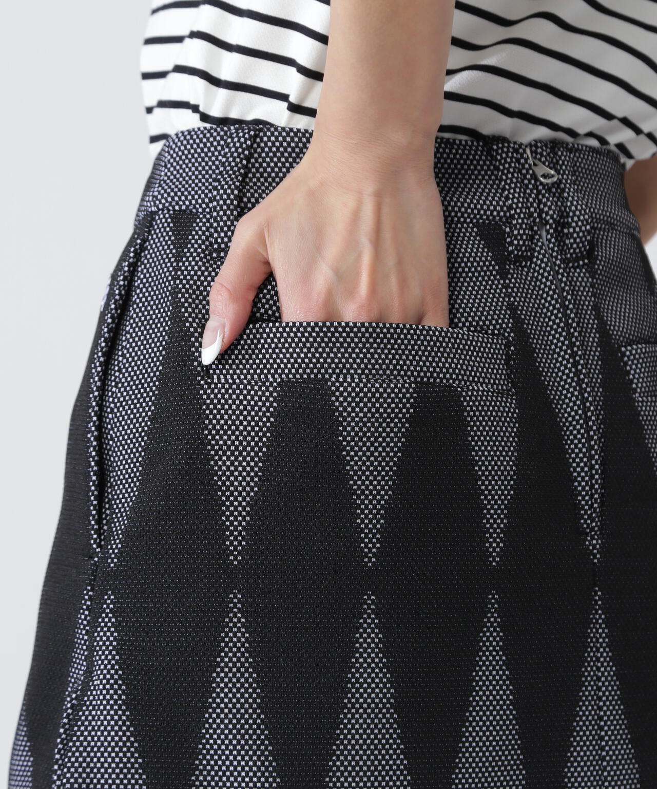 ダイヤ柄ポリエステルジャガードスカート | PEARLY GATES（パーリー