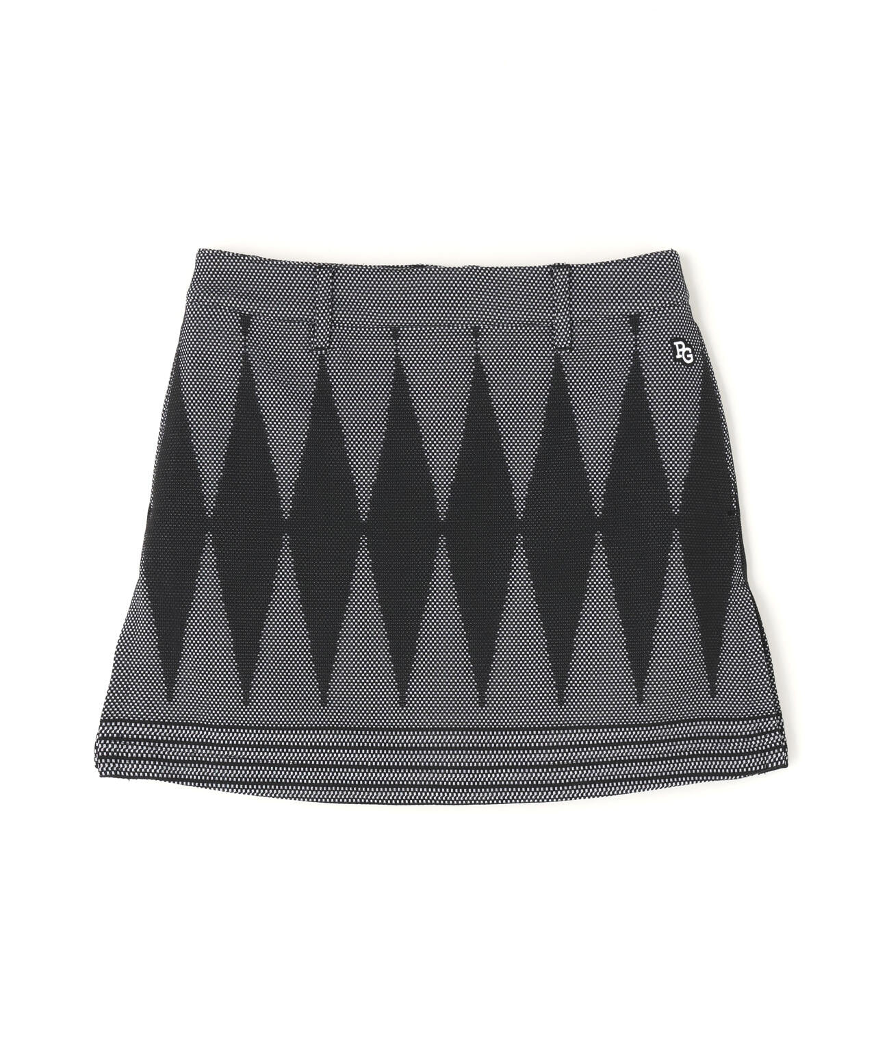 ダイヤ柄ポリエステルジャガードスカート