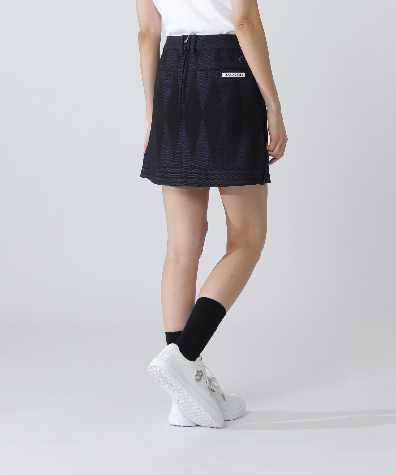 ダイヤ柄ポリエステルジャガードスカート | PEARLY GATES（パーリー