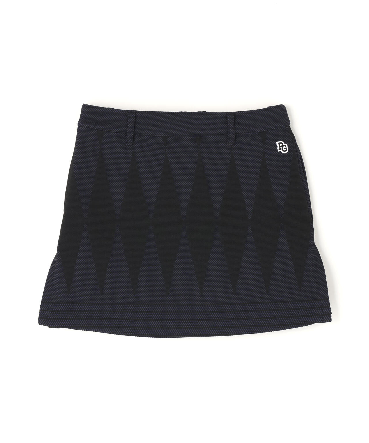 ダイヤ柄ポリエステルジャガードスカート