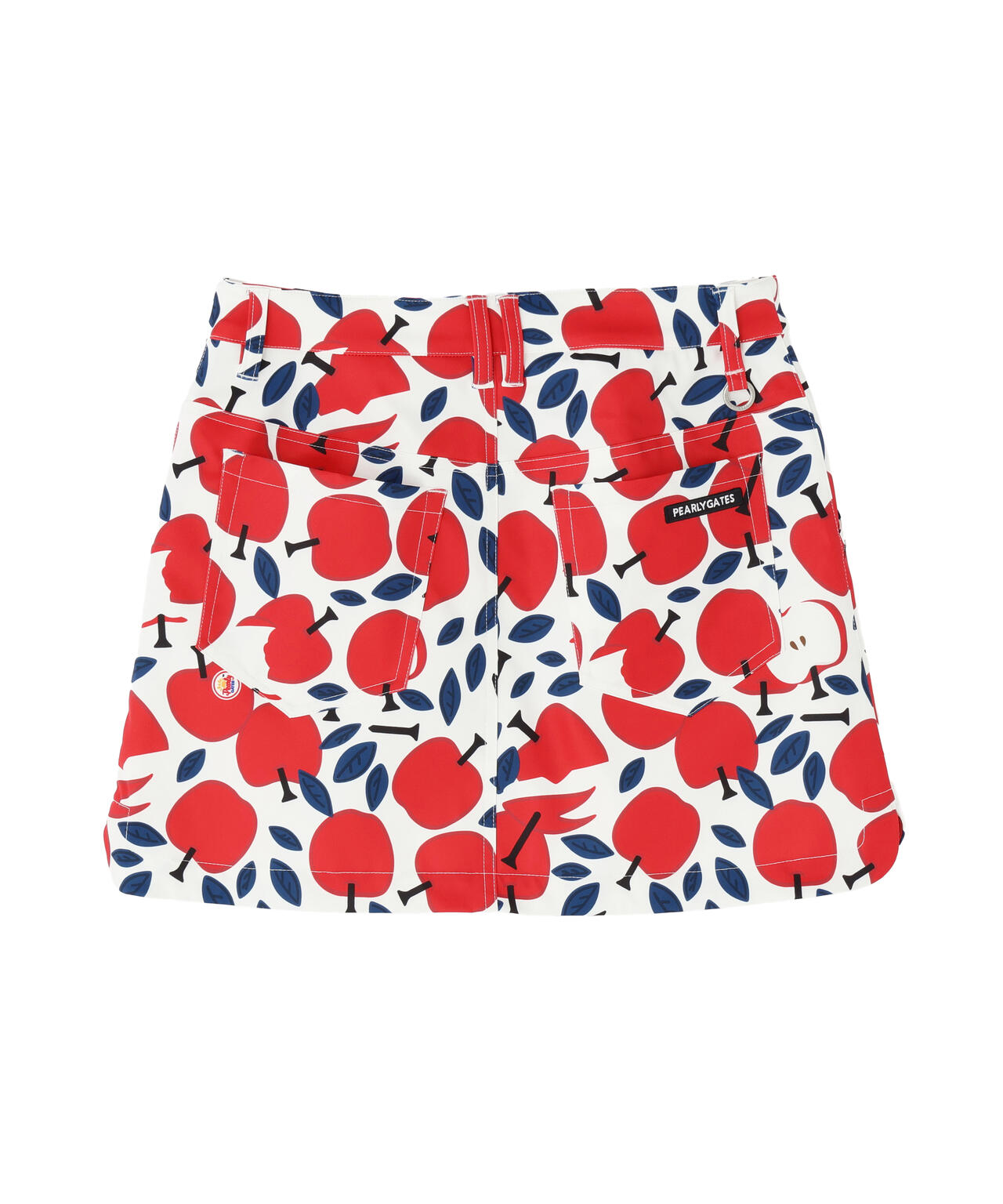 りんご総柄Peストレッチチノスカート