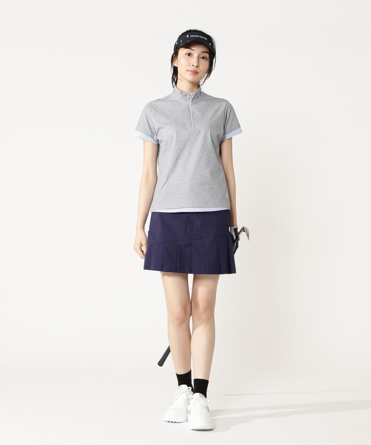 ★新品正規品パーリーゲイツ レディース ポリエステルヘリンボーンスカート2(L) Peストレッチヘリンボーンスカート | PEARLY GATES（パーリーゲイツ