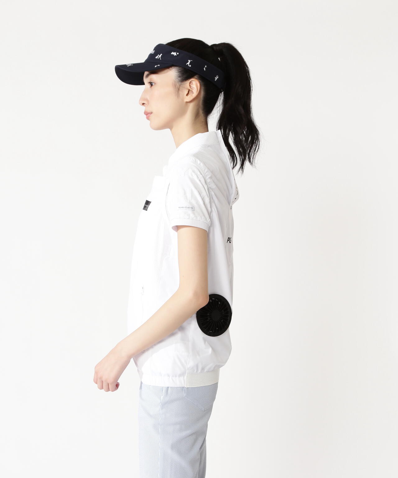 ファン＆ペルチェ付きディンプルメッシュストレッチラミネート