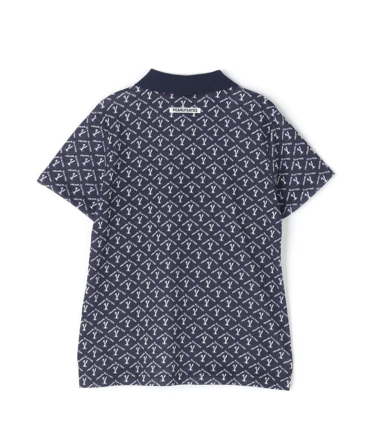 ロゴうさぎアーガイル柄プリント ベアカノコ半袖ポロシャツ