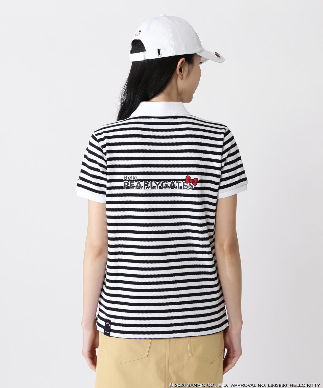 Hello Kitty×PEARLY GATES】T/Cカノコ半袖ポロシャツ ＜ボーダー